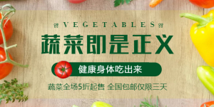 <span style="color: #07aefc"></span>蔬菜大优惠移动端淘宝banner在线制作生成